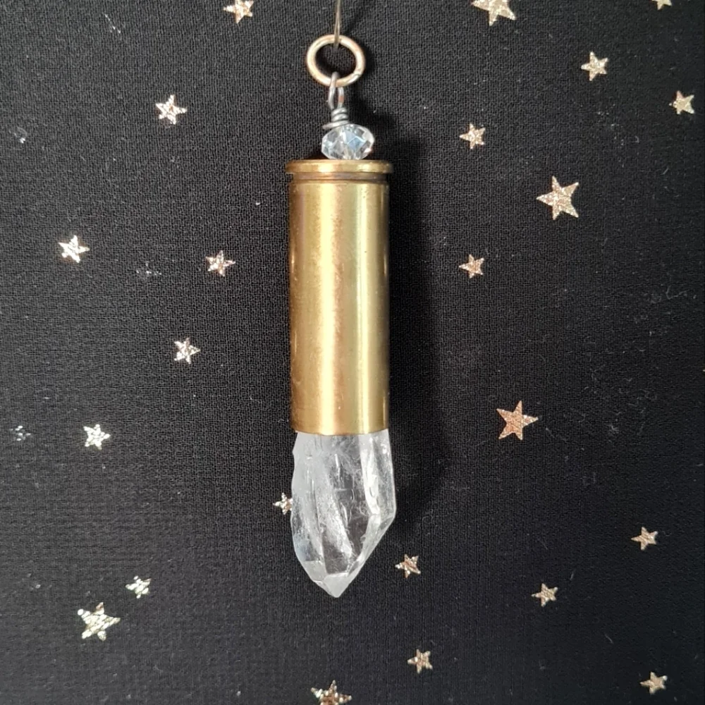 CUSTOM Quartz Bullet Crystal Pendant